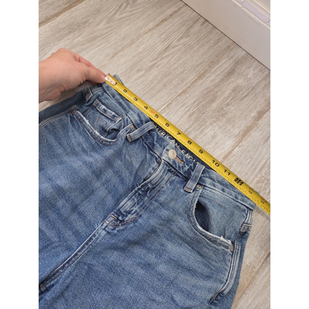 American Eagle Curvy Mom Jeans Womens 4 Regular Medium Wash Stretch High Rise - Picture 6 of 11